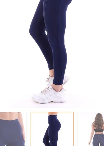 Mavi Esnek Spor Kadın Tayt - Görsel 5