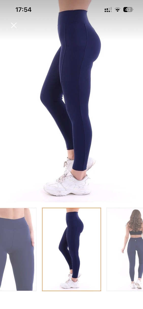 Mavi Esnek Spor Kadın Tayt - Görsel 5