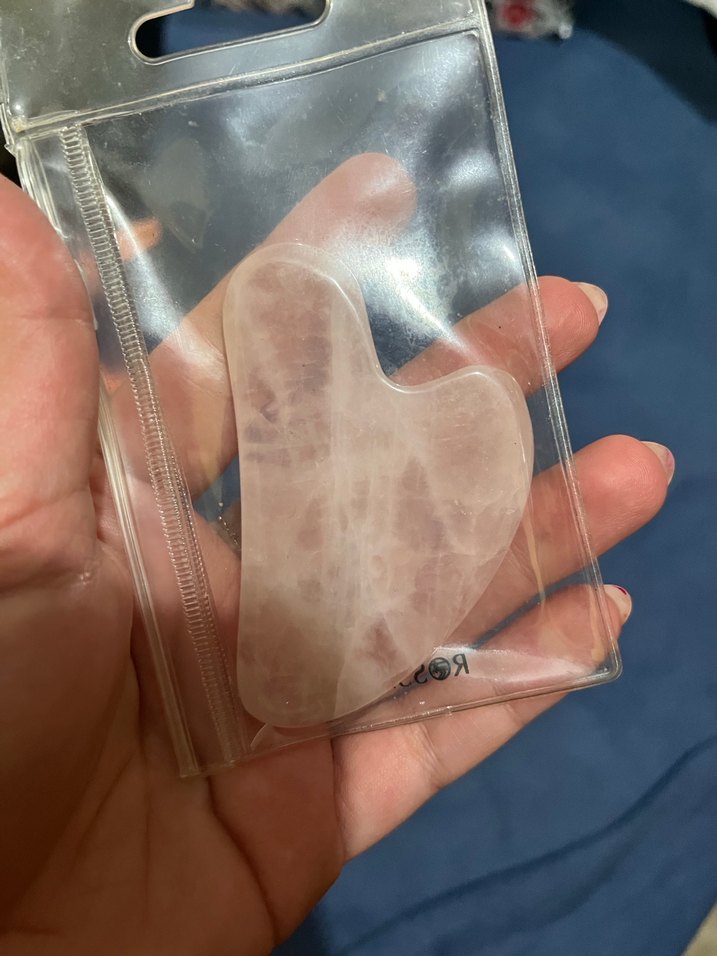 Gül Kuvarsı Yüz Masaj Taşları gua taşı - Görsel 2