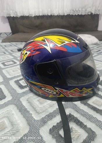 Renkli Baskılı Motosiklet Kaskı - Görsel 4