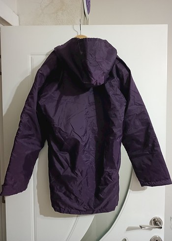 Kapüşonlu Mor Ceket Sıfır ayarında XS benden - Görsel 8