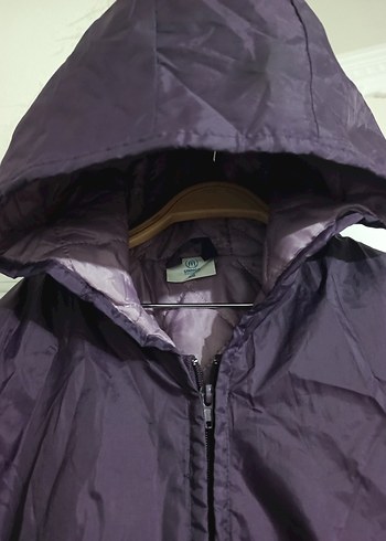 Kapüşonlu Mor Ceket Sıfır ayarında XS benden - Görsel 5