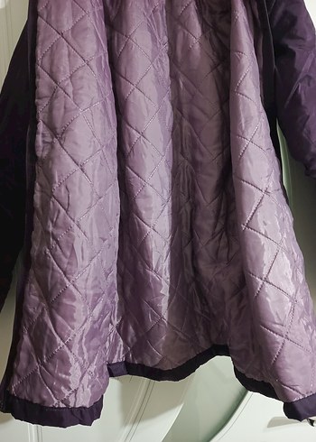 Kapüşonlu Mor Ceket Sıfır ayarında XS benden - Görsel 7
