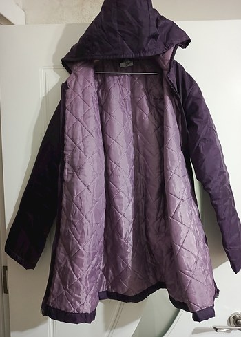 Kapüşonlu Mor Ceket Sıfır ayarında XS benden - Görsel 6