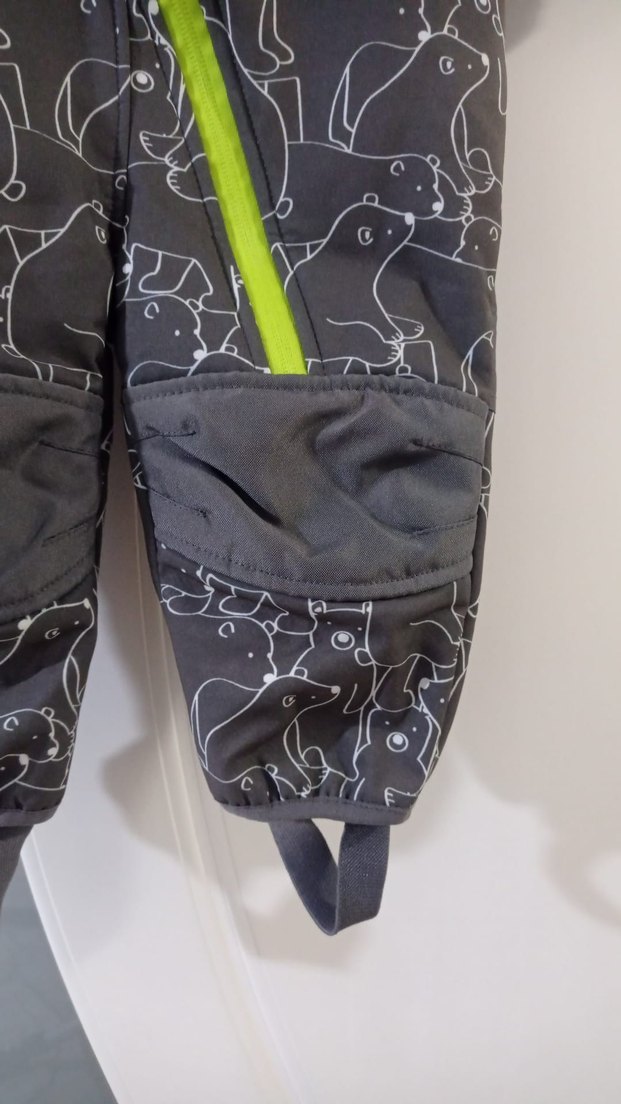 Kızak Desenli Gri Bebek Kâr Tulumu İçi Komple Polarlı Sıfır - Görsel 5