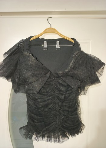 Siyah Fırfırlı Gotik Midi Elbise bir defa giyildi - Görsel 10