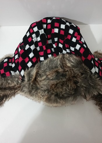 Kadın Gri Kürk Detaylı Bohem Şapka - Görsel 2