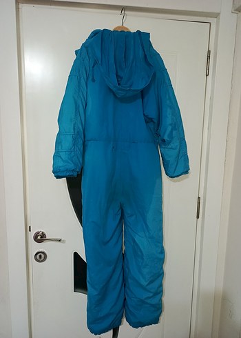 Mavi Kapüşonlu Kayak Tulumu Kadın - Erkek 11-12 yaş - Görsel 14