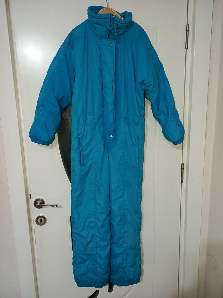 Mavi Kapüşonlu Kayak Tulumu Kadın - Erkek 11-12 yaş - Görsel 2