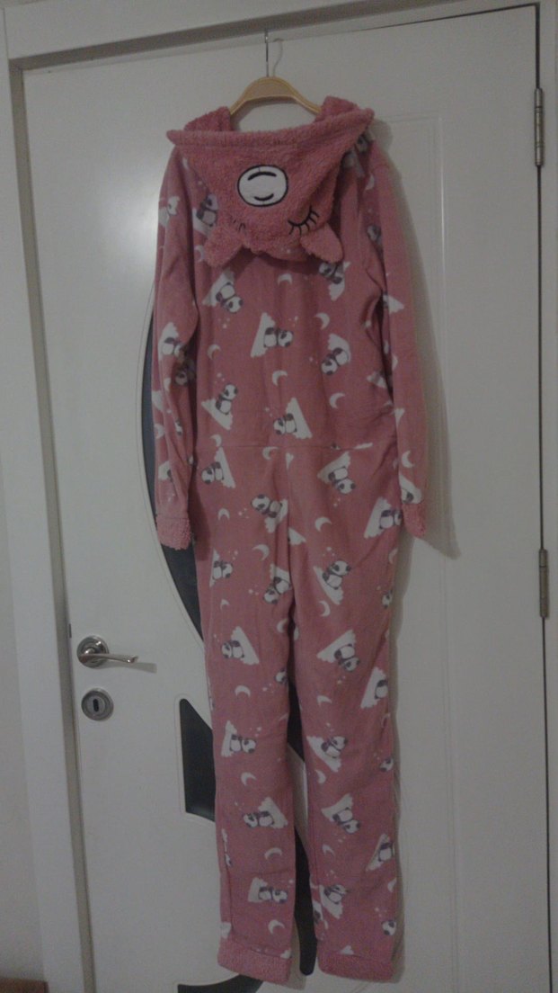 Kadın Pembe Sıcak Tüylü Tulum - Görsel 4