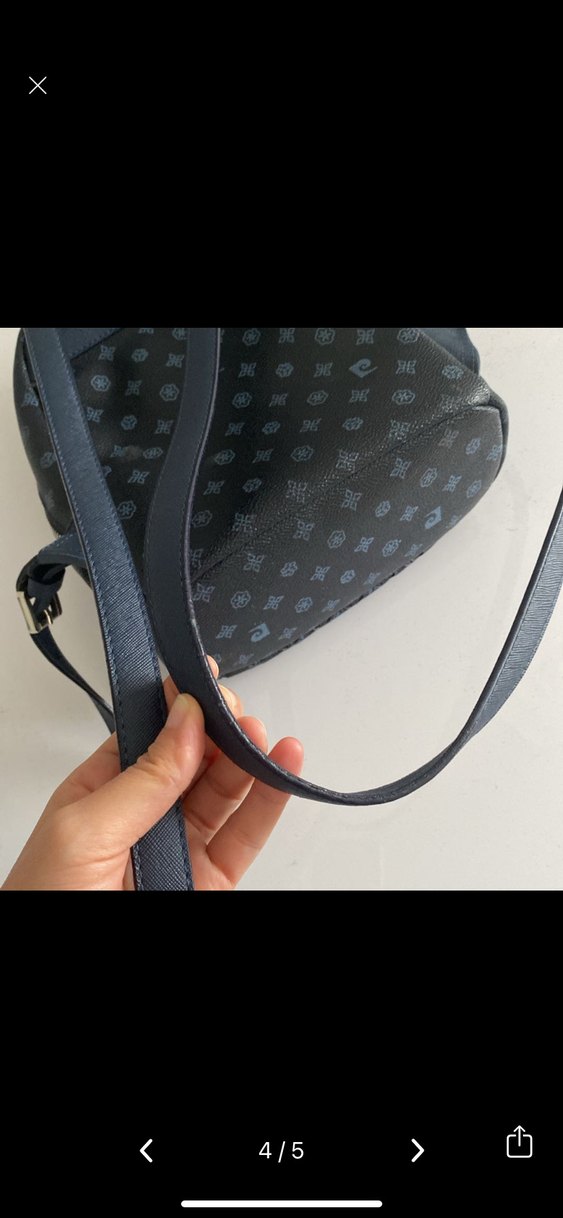 Kadın Mavi Baskılı Deri Sırt Çantası - Görsel 4