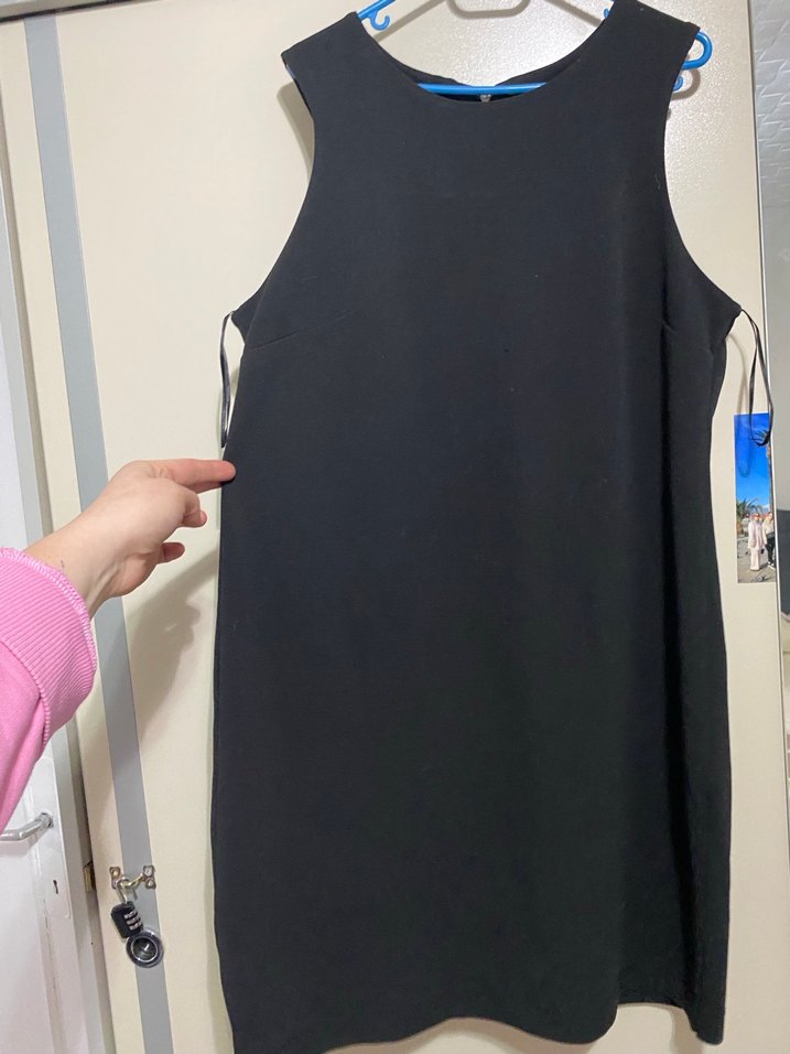 Siyah Midi , Kolsuz, Basic - Görsel 2