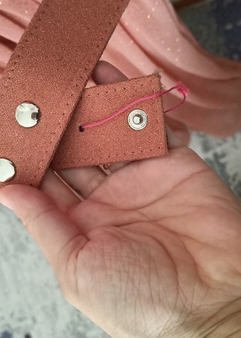 Pudra Pembe Midi Abiye Elbise - Görsel 6