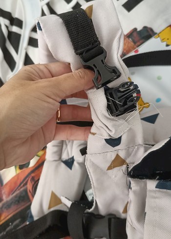 Beyaz Desenli Bebek Taşıyıcı - Görsel 5