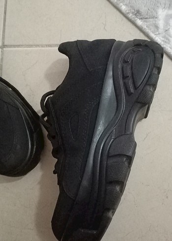 Siyah Topuklu Kadın Spor Ayakkabı - Görsel 2