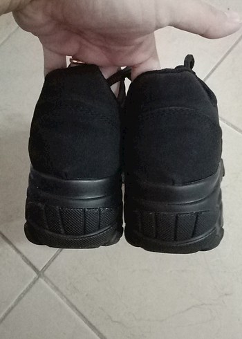 Siyah Topuklu Kadın Spor Ayakkabı - Görsel 5