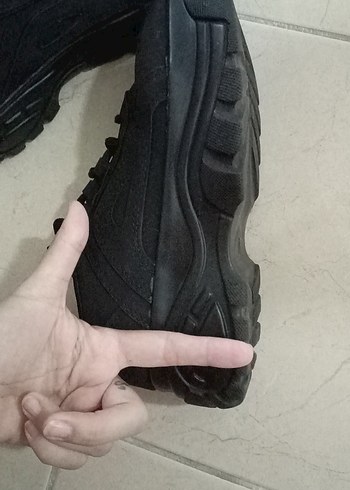 Siyah Topuklu Kadın Spor Ayakkabı - Görsel 8