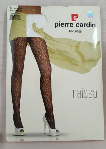 Pierre Cardin Desenli Beyaz Külotlu Çorap
