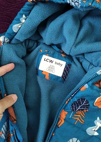 Kürklü Kapüşonlu Mavi Erkek Bebek Tulum - Görsel 5