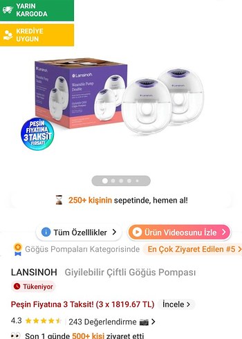 Lansinoh Kablosuz 2 Adet Göğüs Pompası - Görsel 8