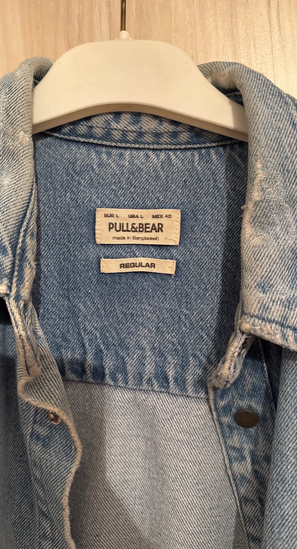 Düğmeli Mavi Kadın Denim Ceket - Görsel 2