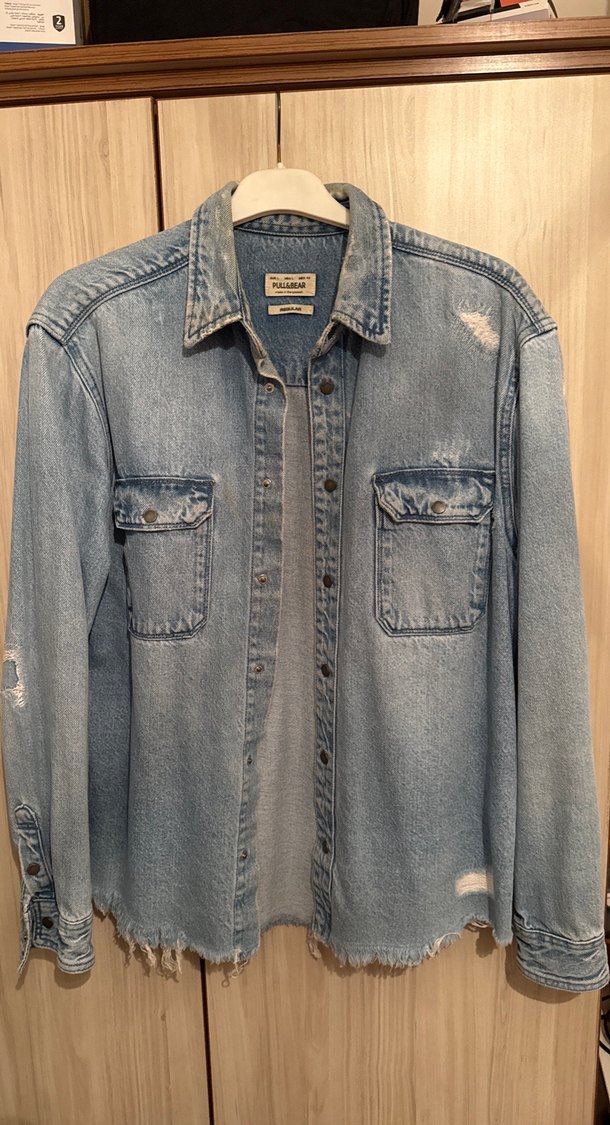 Düğmeli Mavi Kadın Denim Ceket - Görsel 3