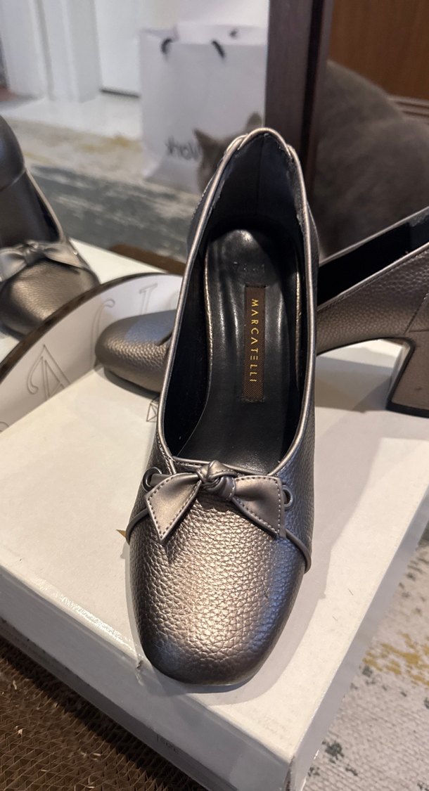 Gri Kadın Klasik Topuklu Ayakkabı - Görsel 2