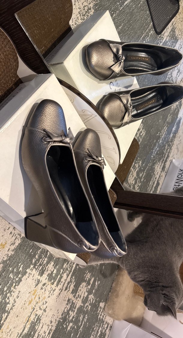 Gri Kadın Klasik Topuklu Ayakkabı - Görsel 3