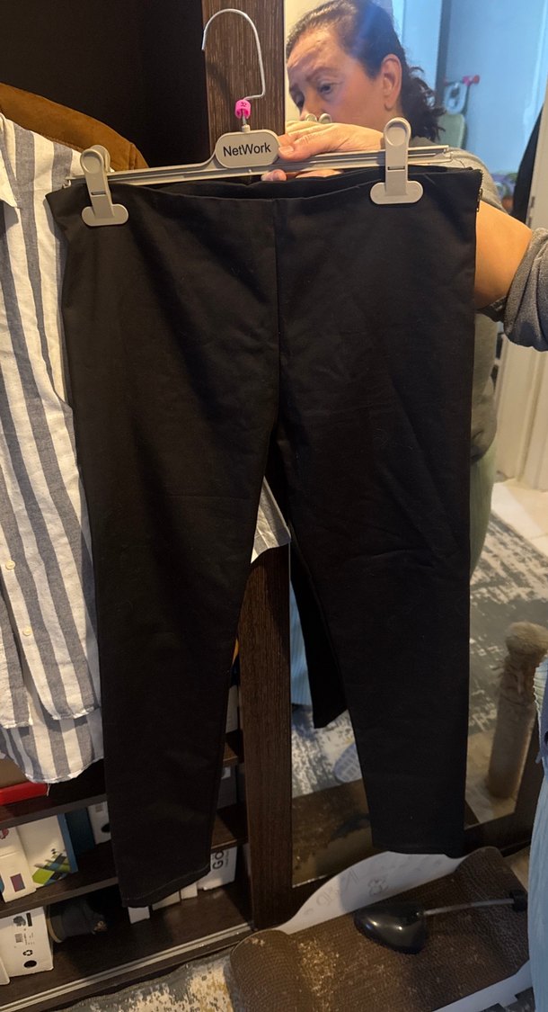 Gri Çizgili Kadın Gömlek - Görsel 3