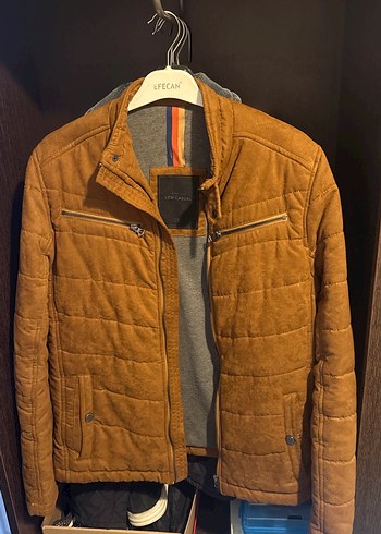 Deri Görünümlü Erkek Kahverengi Ceket - Görsel 4