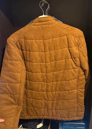 Deri Görünümlü Erkek Kahverengi Ceket - Görsel 3