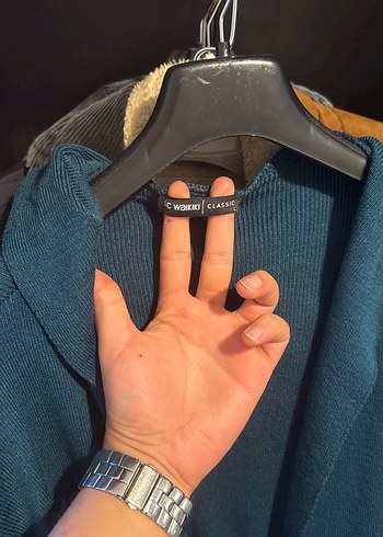 Gri Midi Kadın Uzun Kollu Salaş Bornoz - Görsel 3