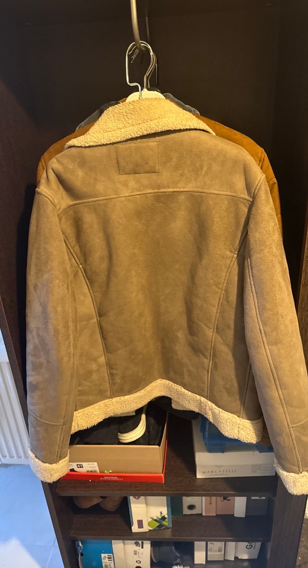 Kürk Detaylı Süet Kadın Ceket - Görsel 5