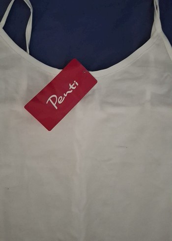 Beyaz ip askılı penti atlet xl - Görsel 2