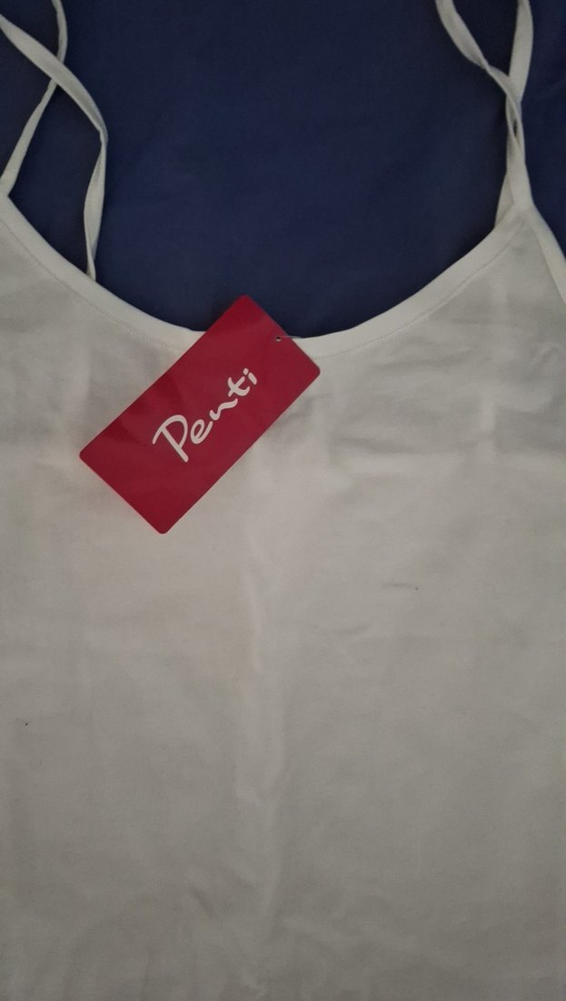 Beyaz ip askılı penti atlet xl - Görsel 2