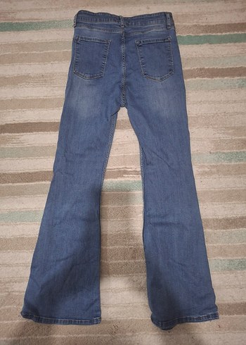 ispanyol paça mavi kot pantolon - Görsel 2