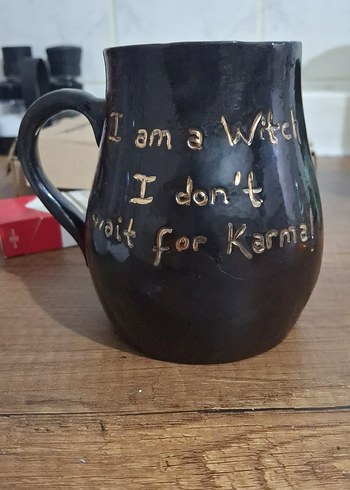 tasarım Bordo Kalp Detaylı Seramik Kupa - Görsel 2