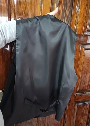 Düğmeli Siyah Erkek Takım Elbise - Görsel 5