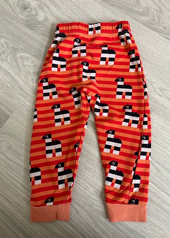 Kız Çocuk Kırmızı Zebra Desenli Rahat Kesim Tayt - Görsel 2