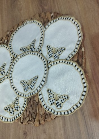 Bohem Kelebek Desenli El Yapımı Peçete Takımı