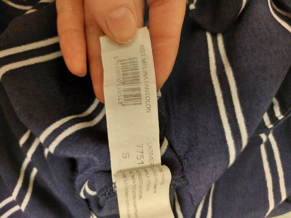 Dikey Çizgili Midi Kadın Kumaş Pantolon - Görsel 3