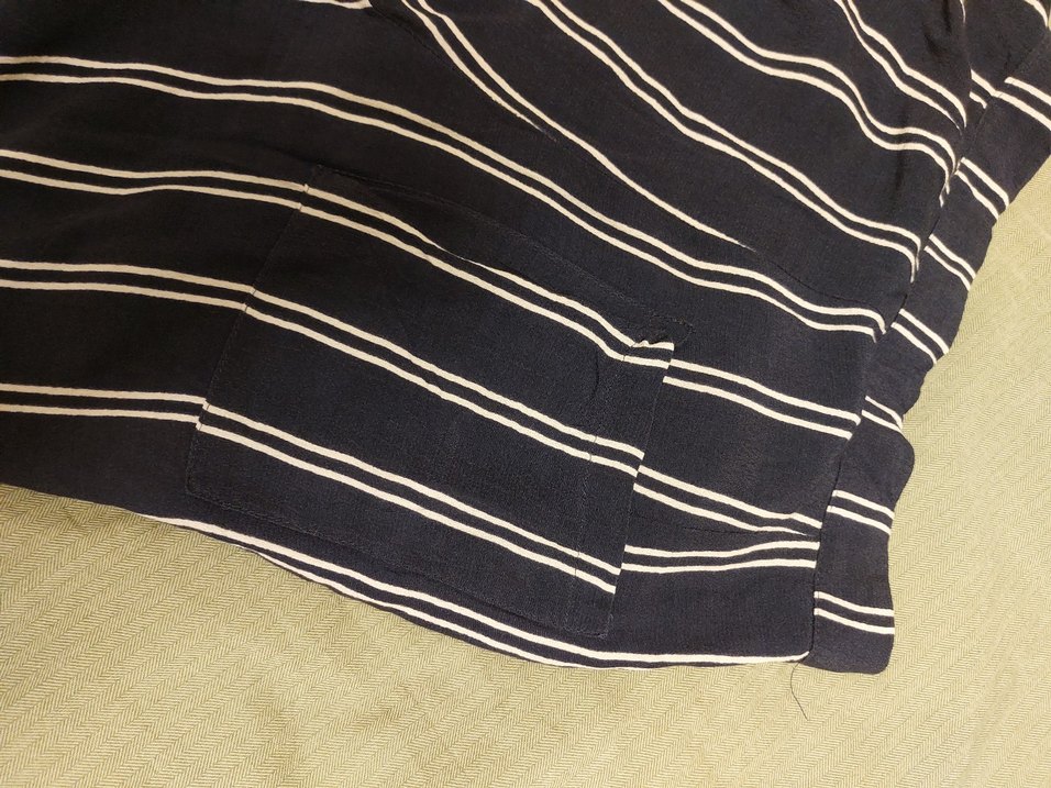 Dikey Çizgili Midi Kadın Kumaş Pantolon - Görsel 4