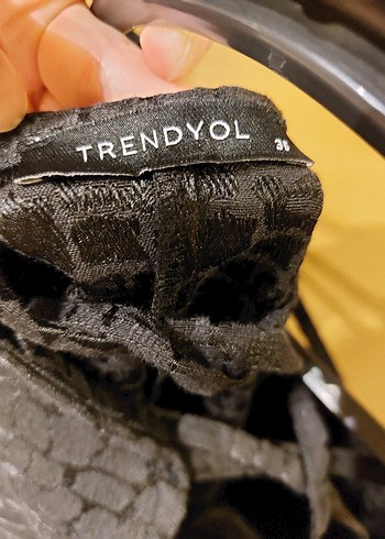 Siyah Mini Hamile Elbise - Görsel 3