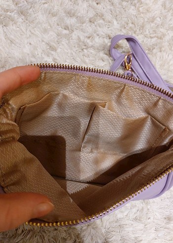 Mor DericFermuarlı Kadın Çantası - Görsel 4