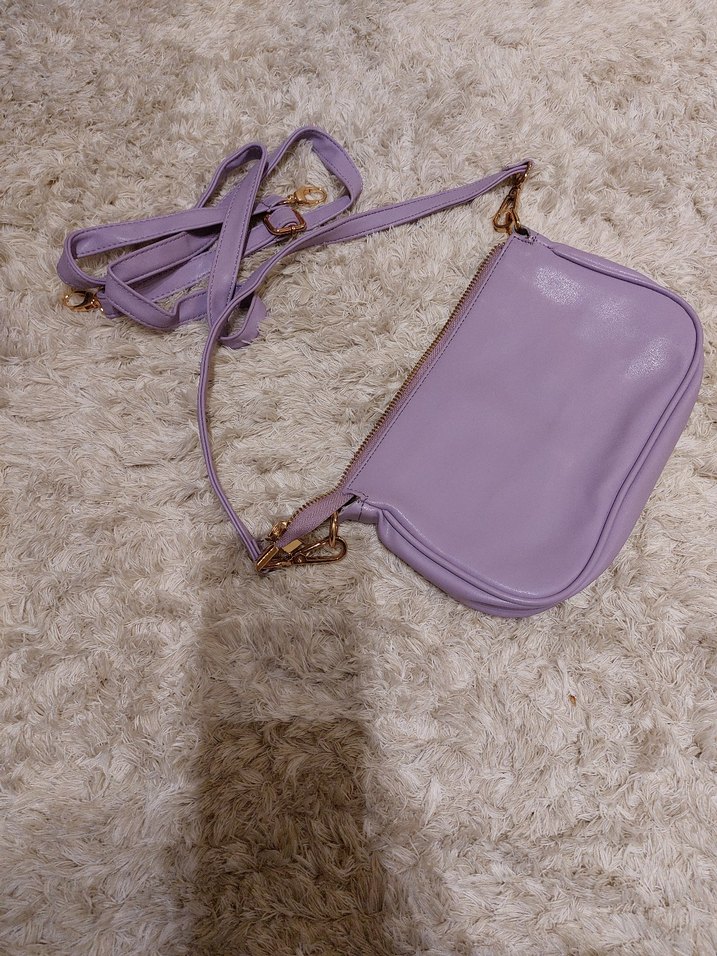 Mor DericFermuarlı Kadın Çantası - Görsel 3