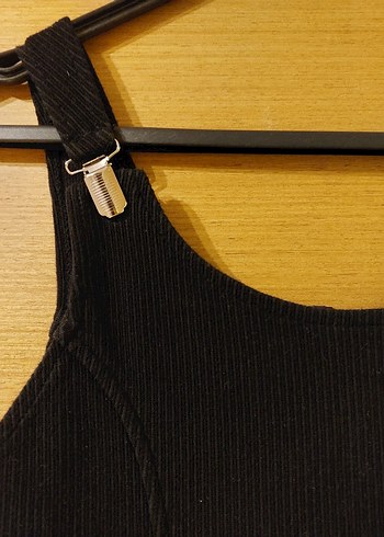 Siyah Midi Boy Fitili Elbise - Görsel 2