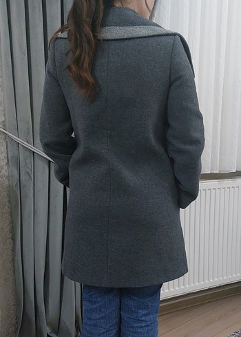 Gri Kadın Kaban - Görsel 2