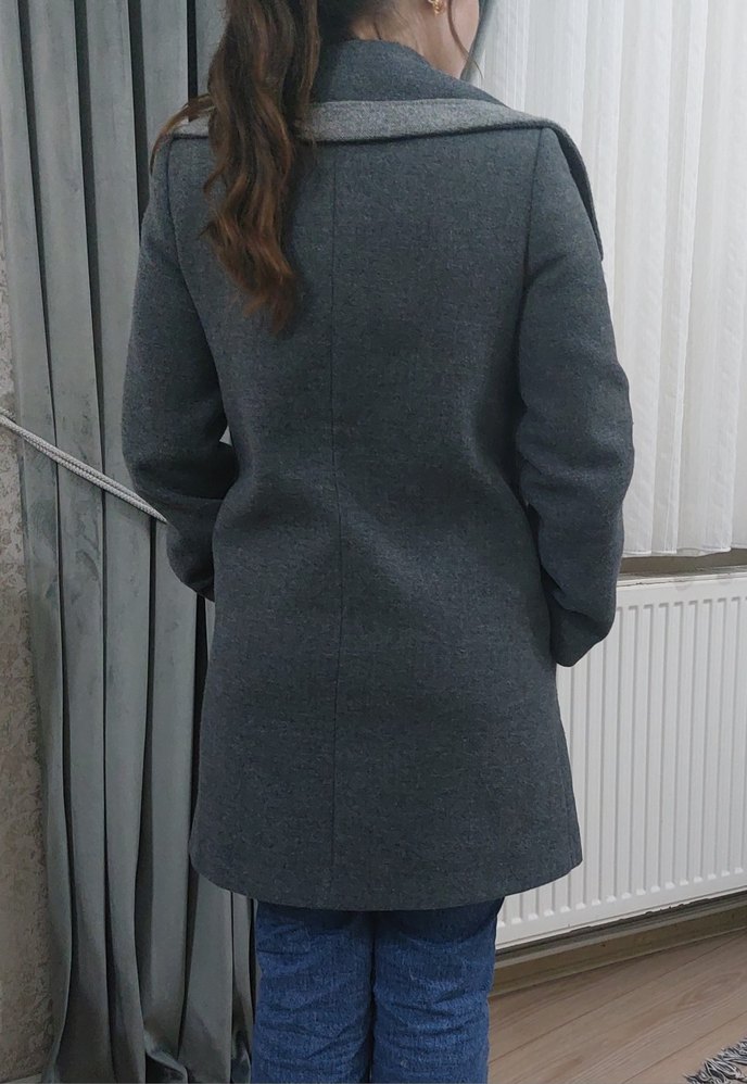 Gri Kadın Kaban - Görsel 2