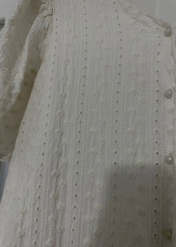 Fisto Beyaz Midi Bohem Elbise - Görsel 2