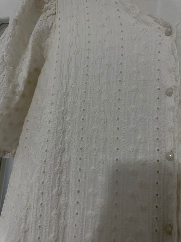 Fisto Beyaz Midi Bohem Elbise - Görsel 2